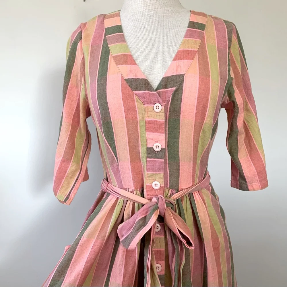 Ace & Jig Pink and Yellow Striped Maxi Dress - Picture 4 of 9